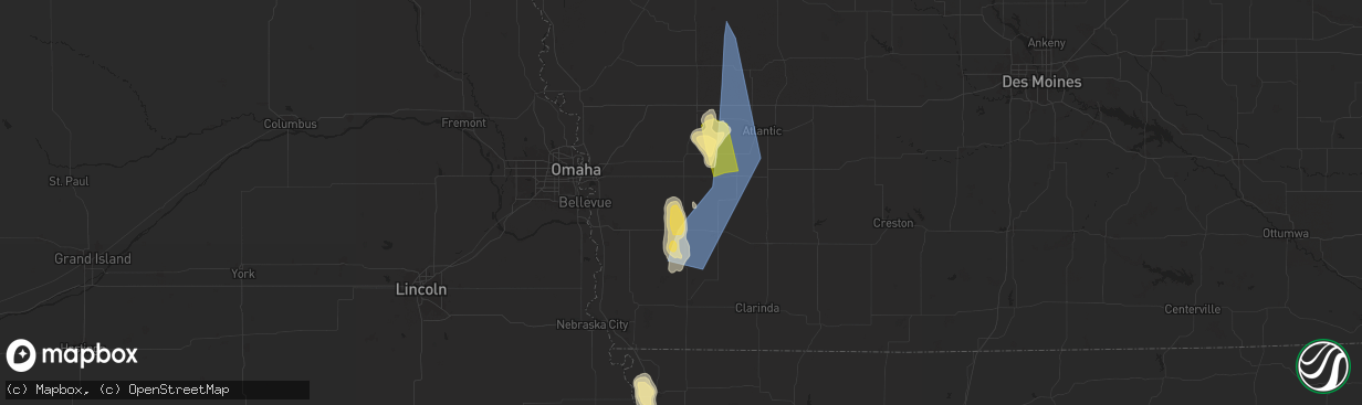 Hail map in Henderson, IA on May 21, 2024