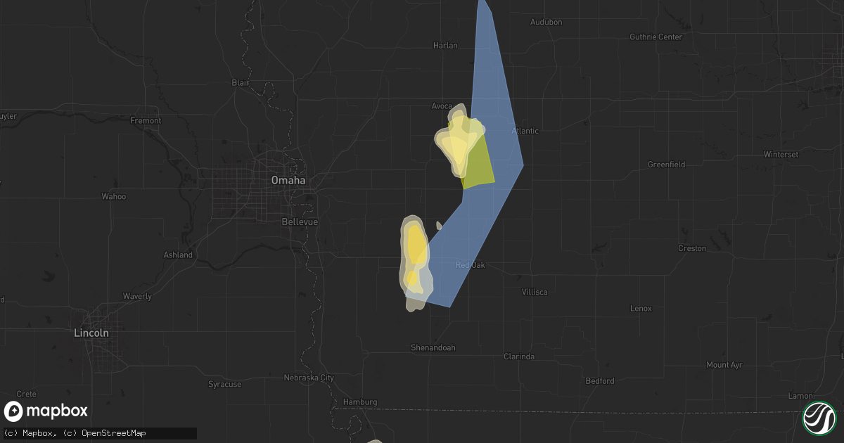 Hail map in Henderson, IA on May 21, 2024