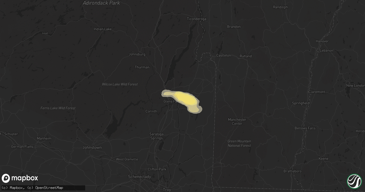 Hail map in Hudson Falls, NY on May 21, 2024