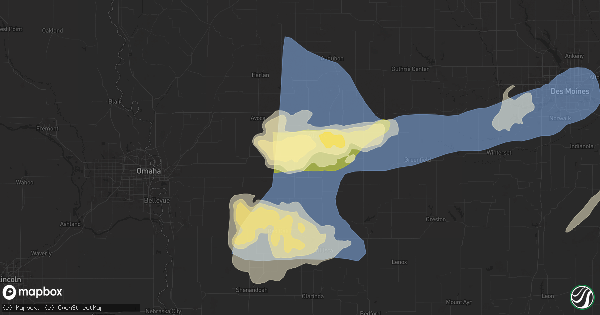 Hail map in Lewis, IA on May 21, 2024