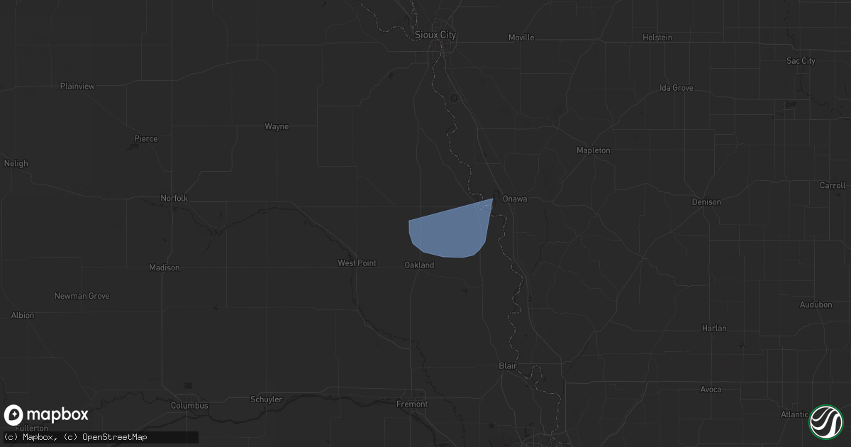 Hail map in Lyons, NE on May 21, 2024