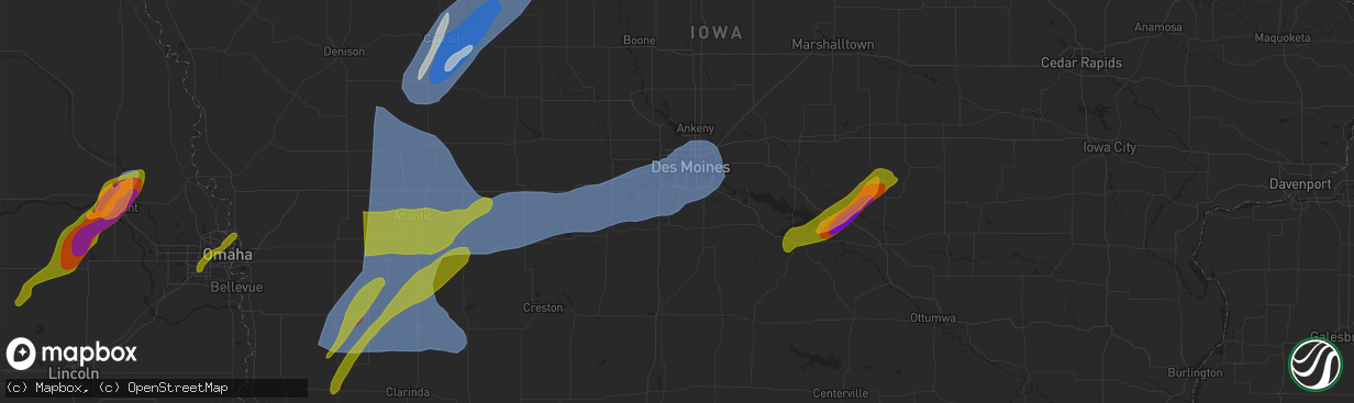 Hail map in Norwalk, IA on May 21, 2024