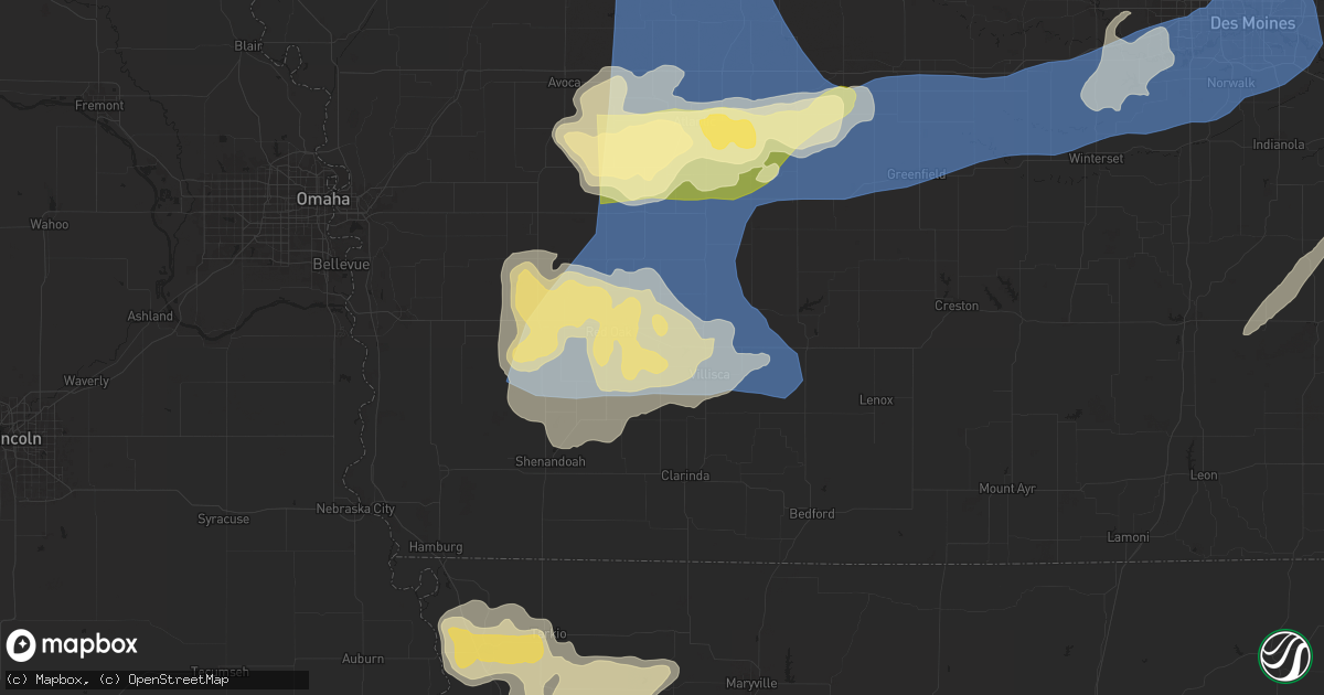 Hail map in Stanton, IA on May 21, 2024