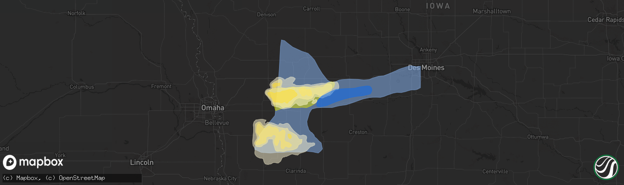 Hail map in Wiota, IA on May 21, 2024