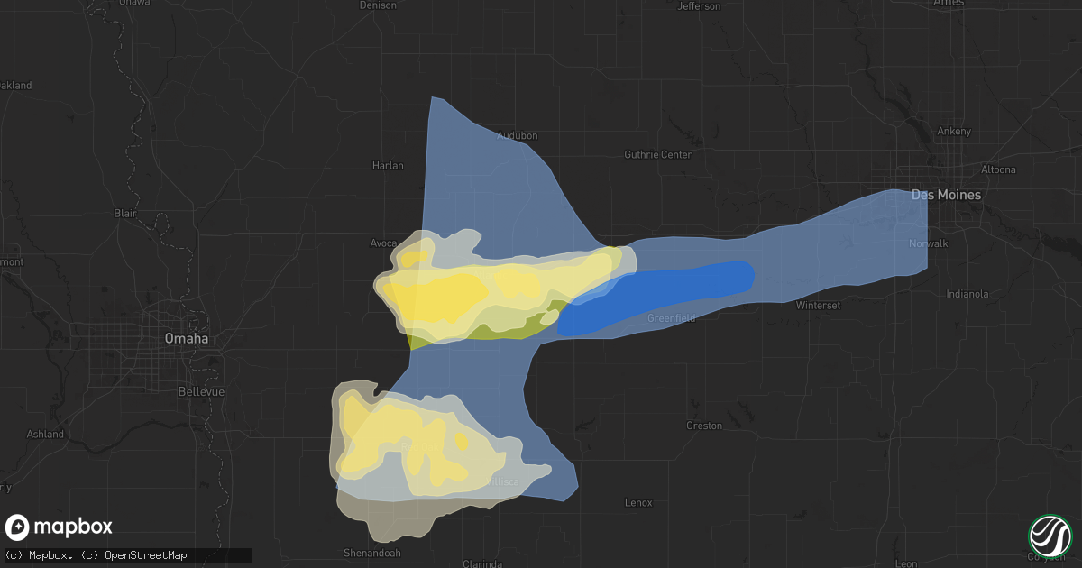 Hail map in Wiota, IA on May 21, 2024