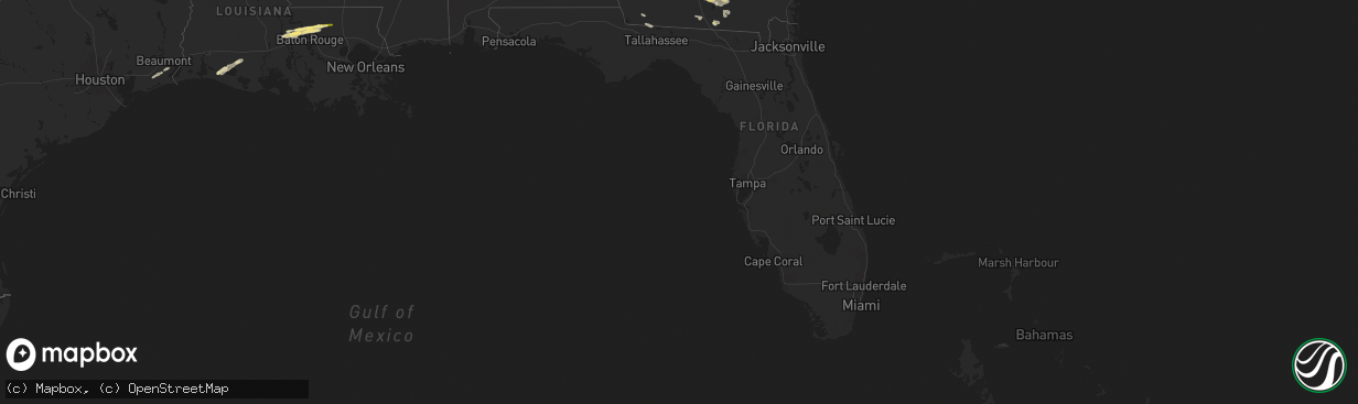 Hail map in Florida on May 21, 2025