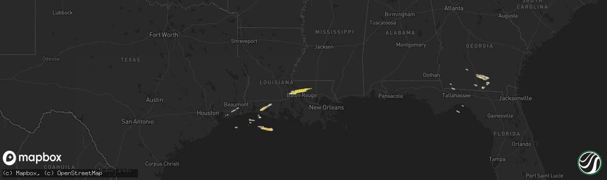 Hail map on May 21, 2025
