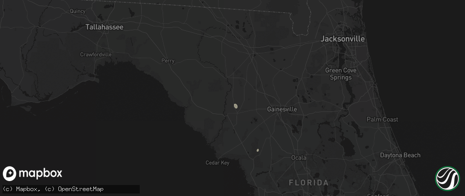 Hail map in Bell, FL on May 21, 2026
