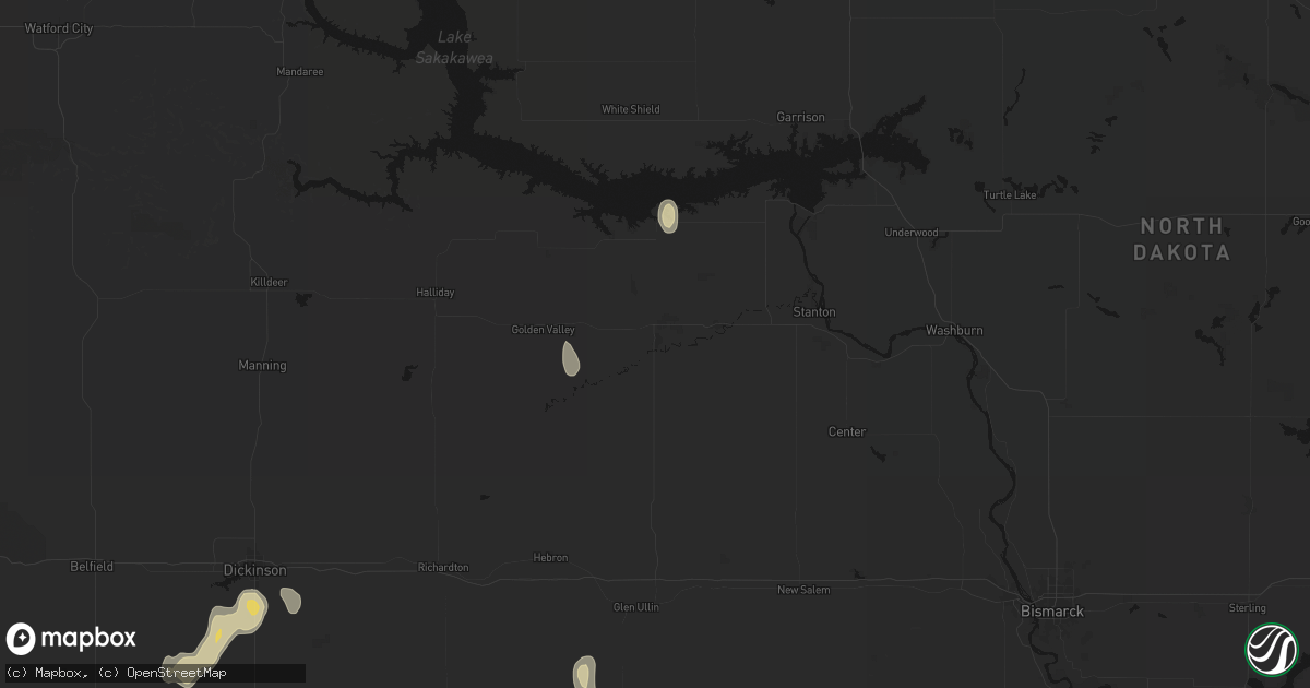 Hail map in Beulah, ND on May 21, 2026