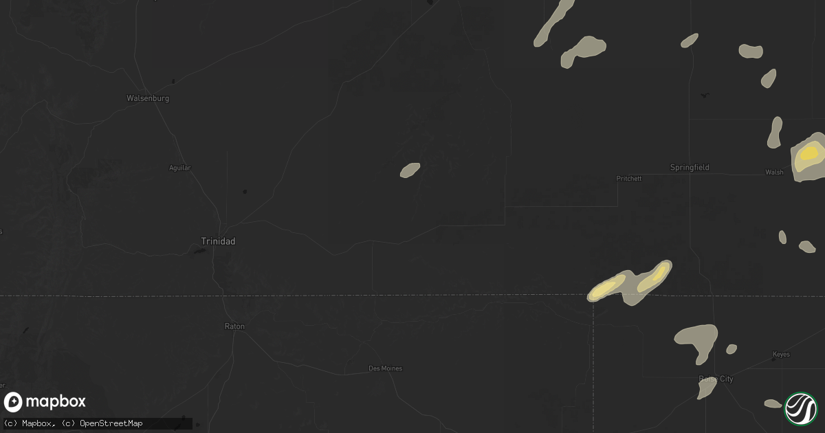 Hail map in Branson, CO on May 21, 2026