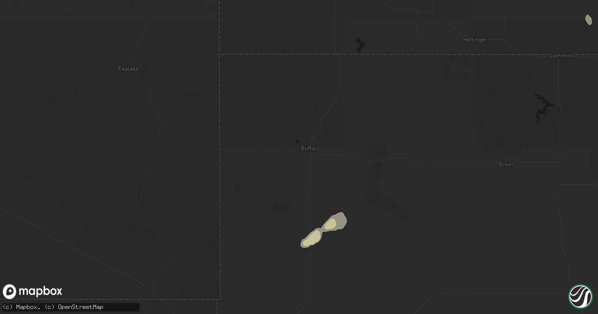 Hail map in Buffalo, SD on May 21, 2026