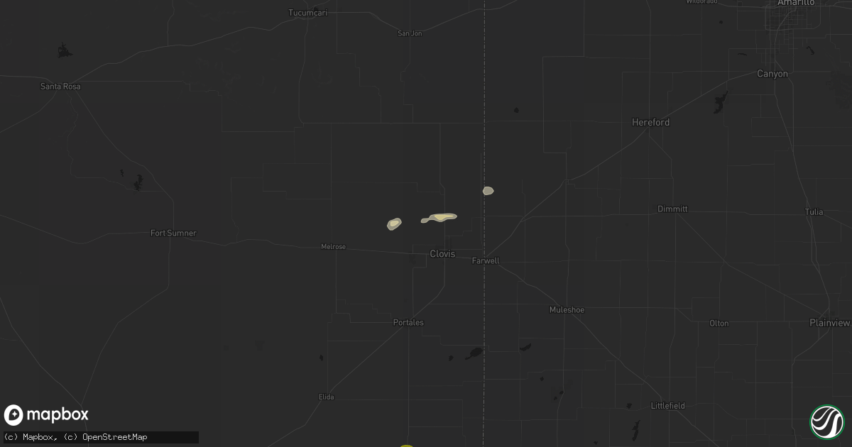 Hail map in Clovis, NM on May 21, 2026