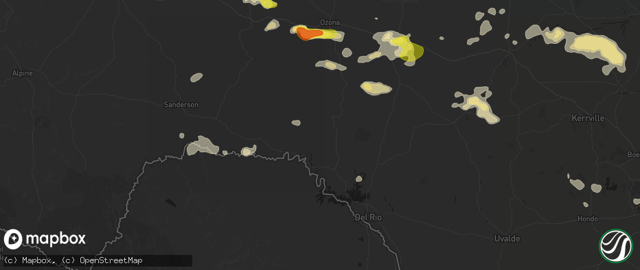 Hail map in Comstock, TX on May 21, 2026