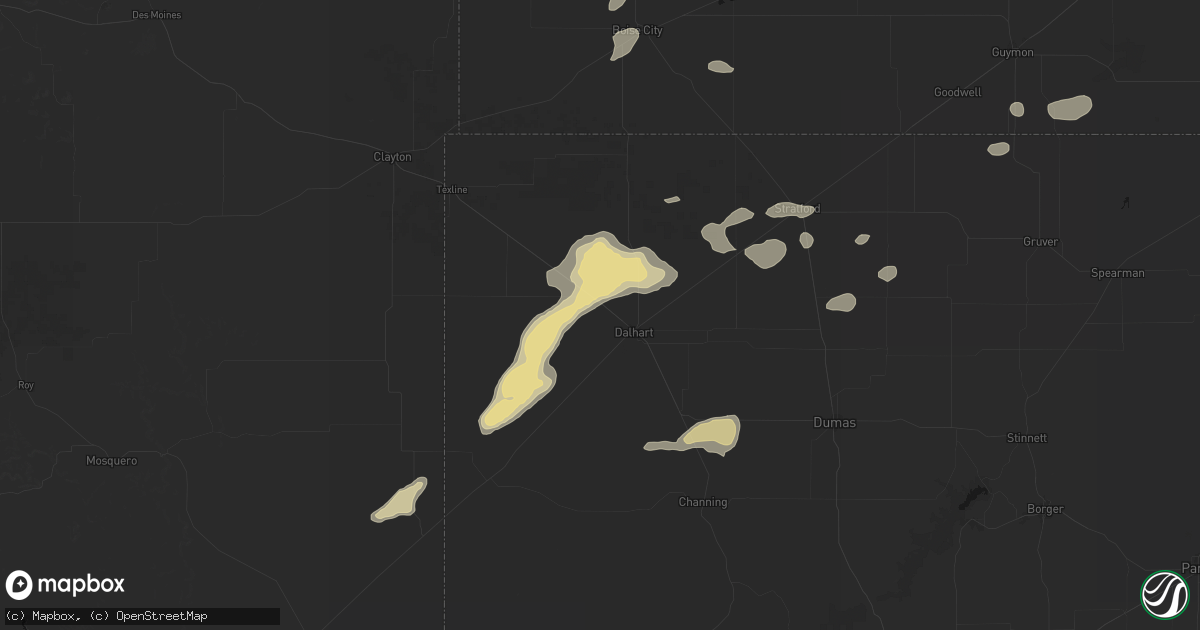 Hail map in Dalhart, TX on May 21, 2026