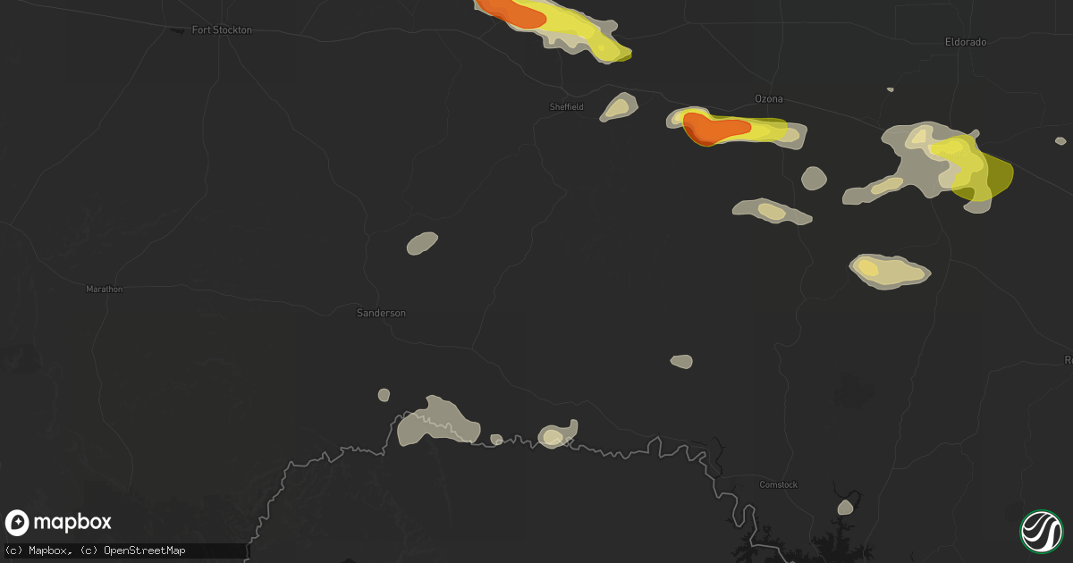 Hail map in Dryden, TX on May 21, 2026