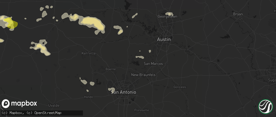 Hail map in Fischer, TX on May 21, 2026