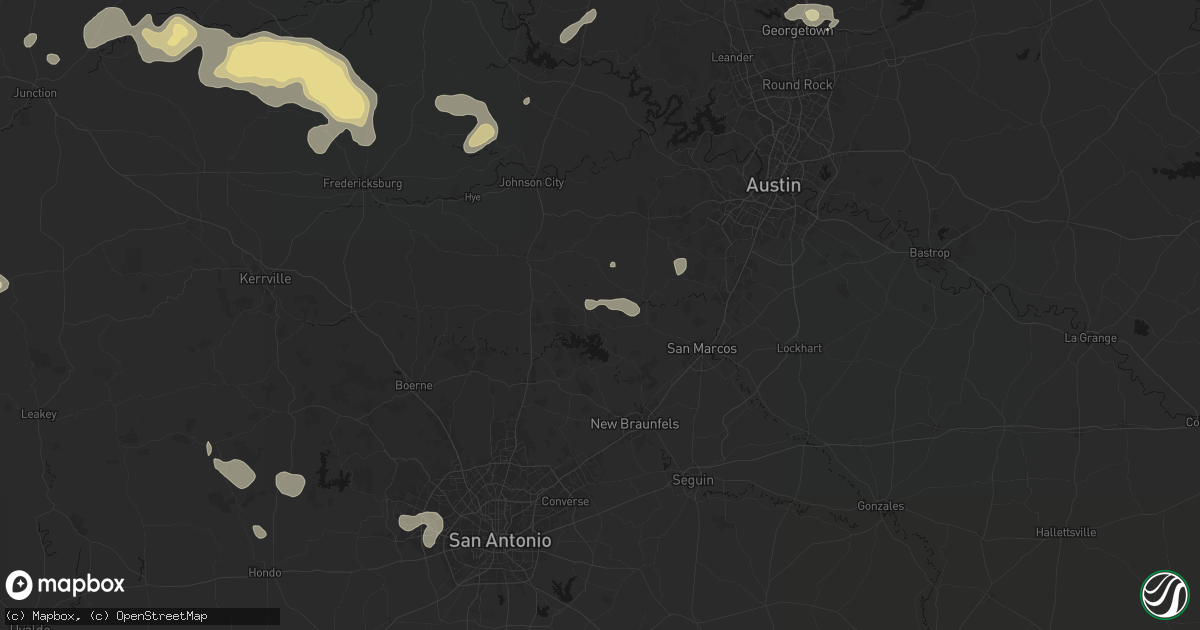 Hail map in Fischer, TX on May 21, 2026