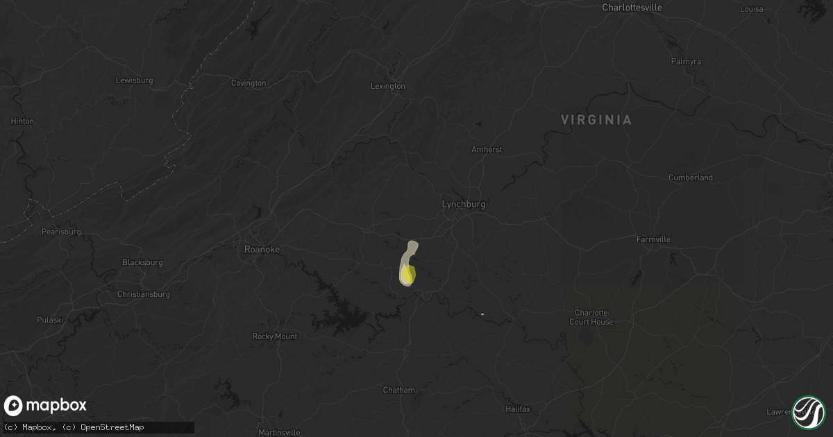 Hail map in Forest, VA on May 21, 2026