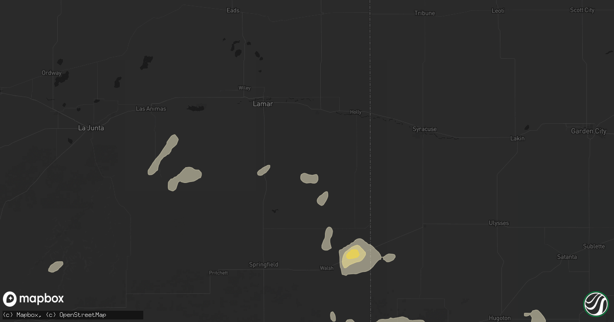Hail map in Granada, CO on May 21, 2026