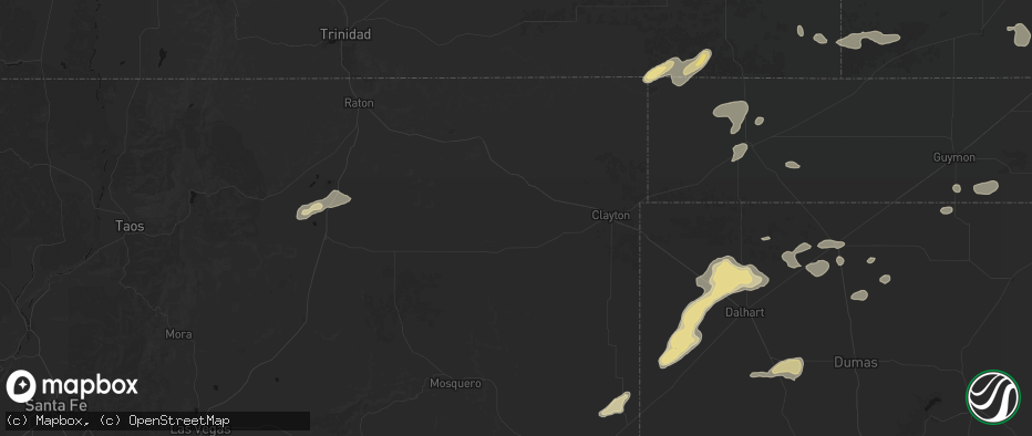 Hail map in Grenville, NM on May 21, 2026