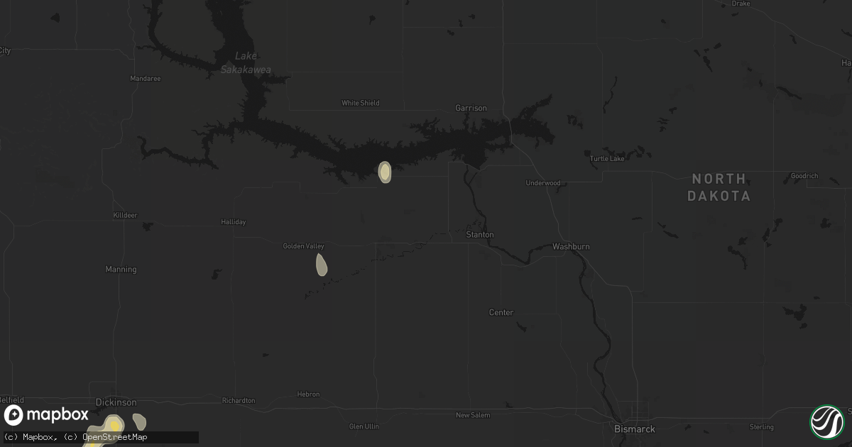 Hail map in Hazen, ND on May 21, 2026