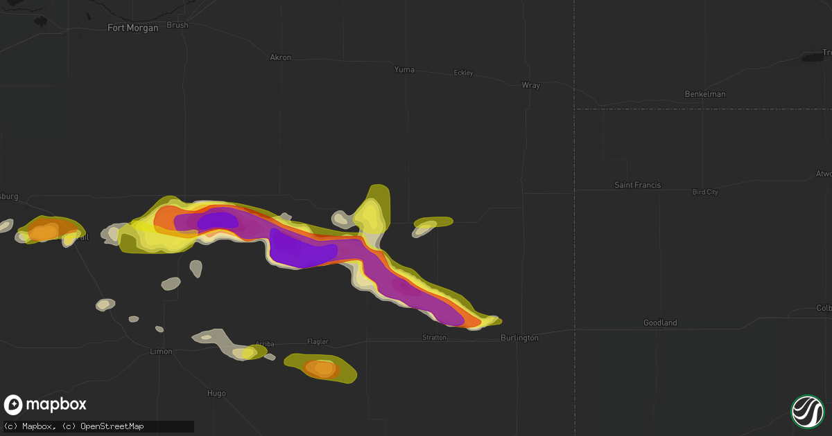 Hail map in Joes, CO on May 21, 2026