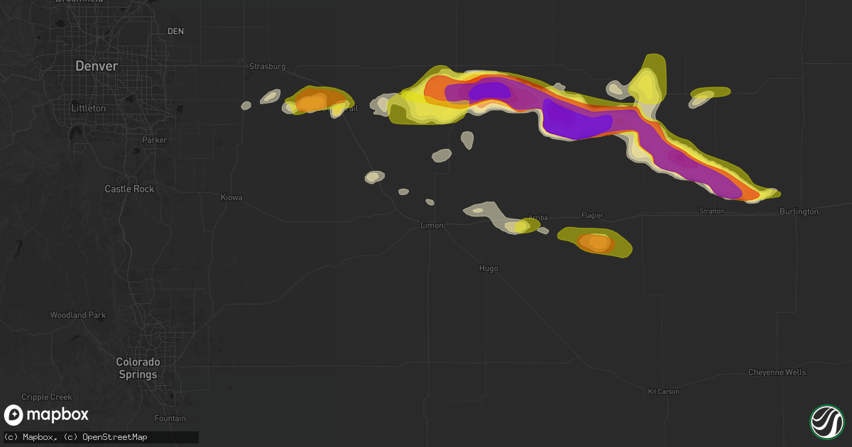 Hail map in Limon, CO on May 21, 2026
