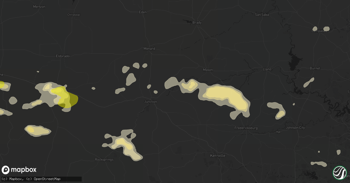 Hail map in London, TX on May 21, 2026