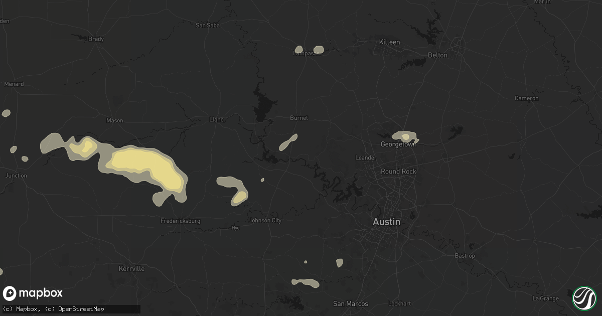 Hail map in Marble Falls, TX on May 21, 2026