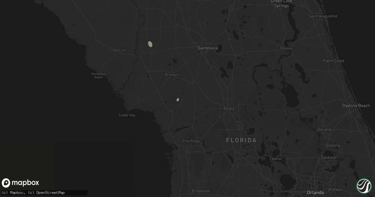 Hail map in Morriston, FL on May 21, 2026