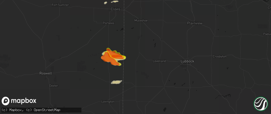 Hail map in Morton, TX on May 21, 2026
