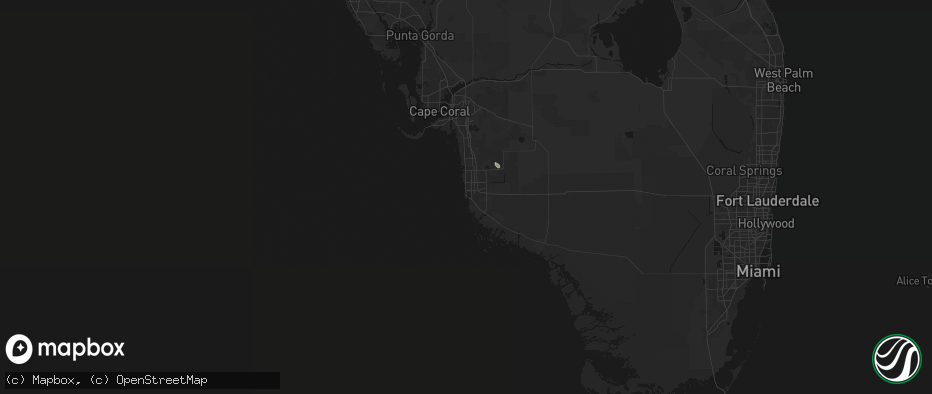 Hail map in Naples, FL on May 21, 2026