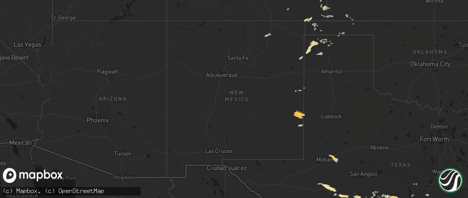 Hail map in New Mexico on May 21, 2026