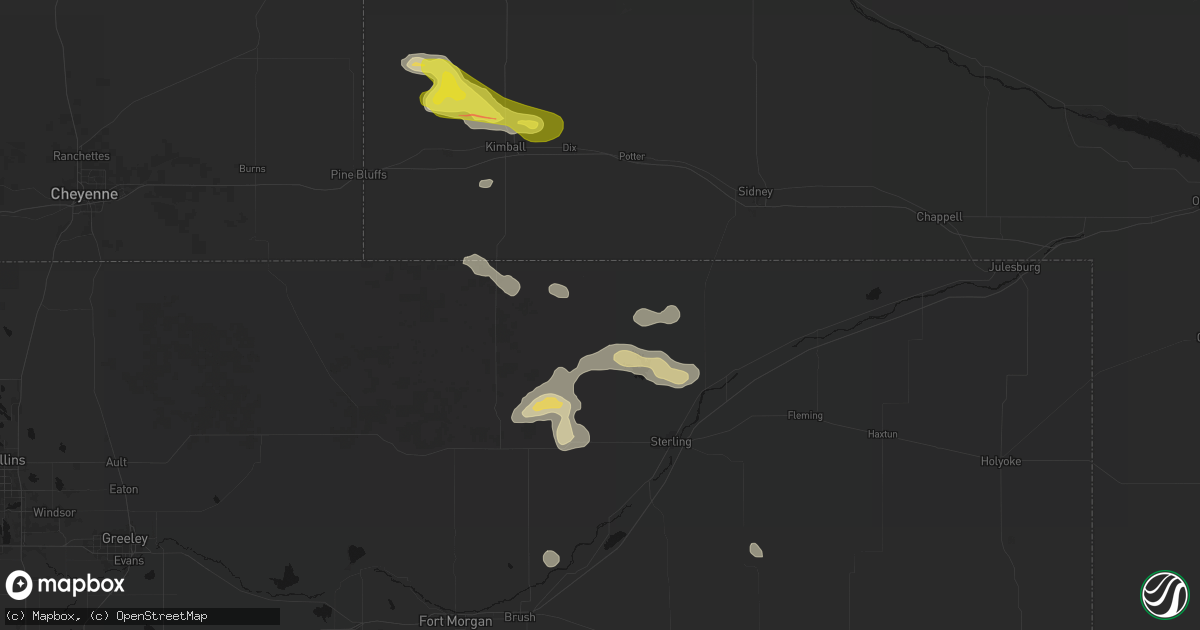 Hail map in Padroni, CO on May 21, 2026