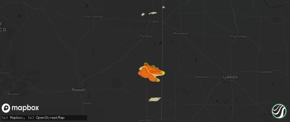 Hail map in Pep, NM on May 21, 2026