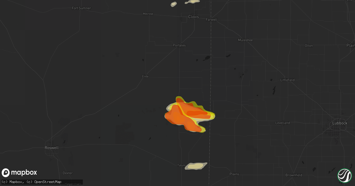 Hail map in Pep, NM on May 21, 2026
