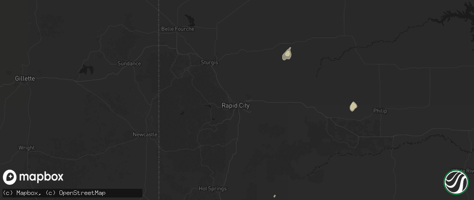 Hail map in Rapid City, SD on May 21, 2026