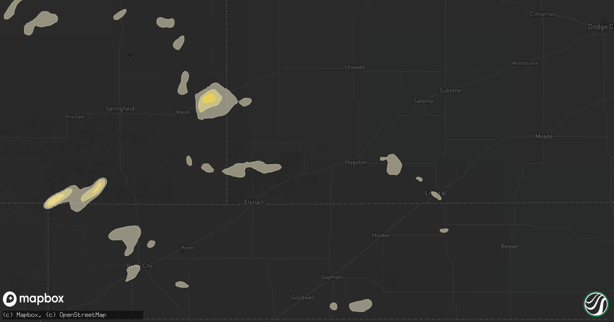 Hail map in Rolla, KS on May 21, 2026