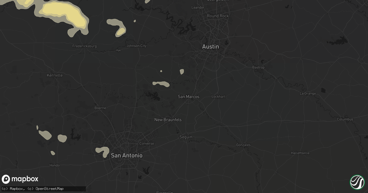 Hail map in San Marcos, TX on May 21, 2026