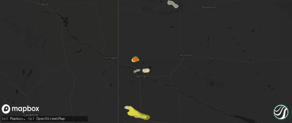 Hail map in Scottsbluff, NE on May 21, 2026