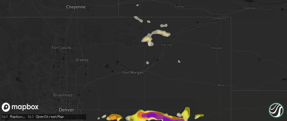 Hail map in Snyder, CO on May 21, 2026