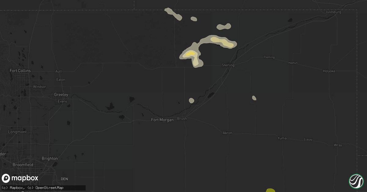 Hail map in Snyder, CO on May 21, 2026