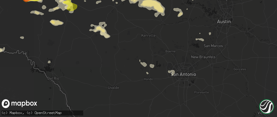 Hail map in Tarpley, TX on May 21, 2026