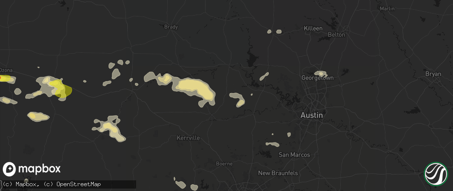 Hail map in Willow City, TX on May 21, 2026