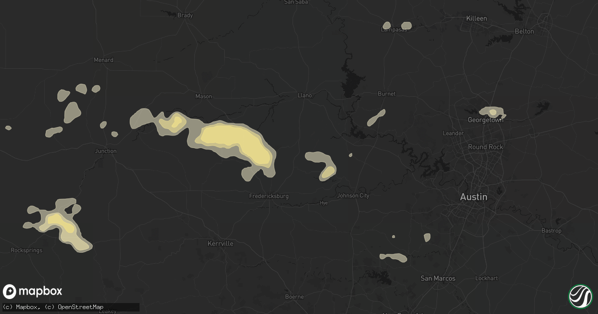 Hail map in Willow City, TX on May 21, 2026