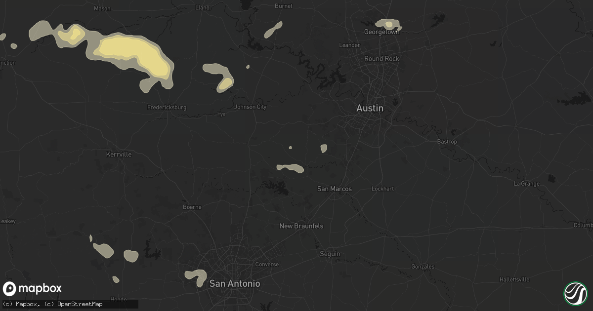 Hail map in Wimberley, TX on May 21, 2026