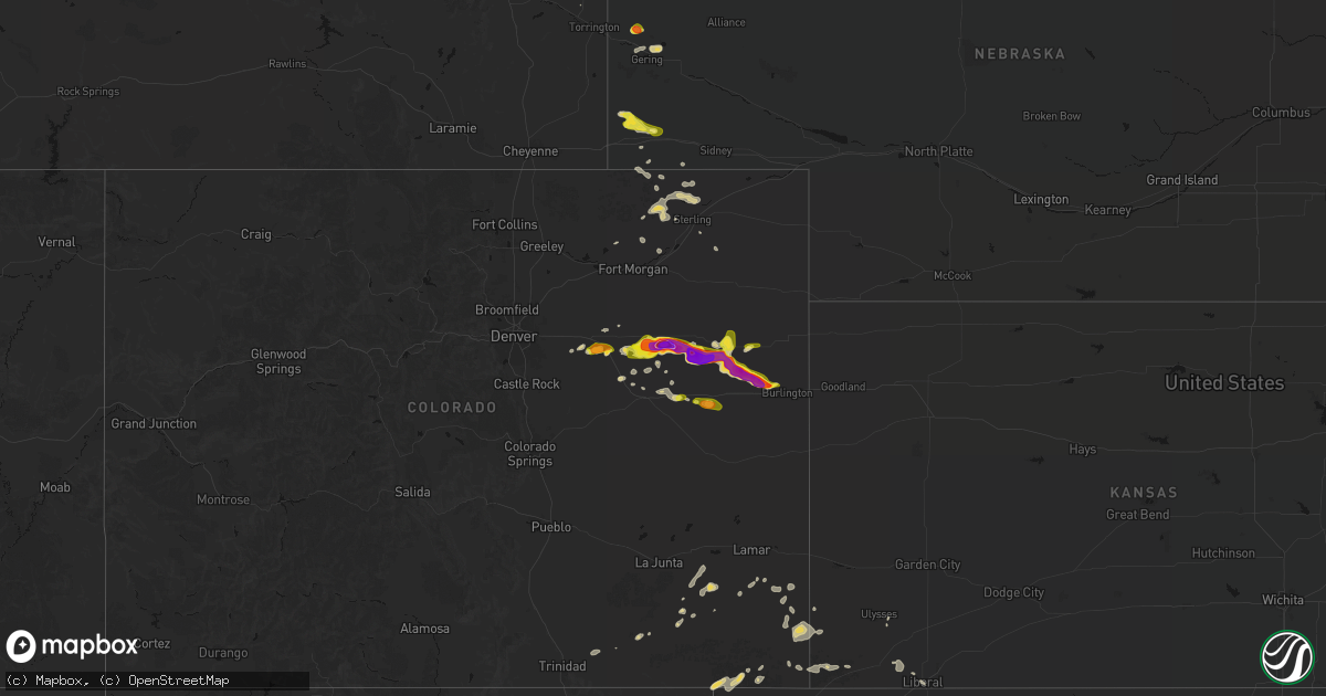 Hail map on May 21, 2026