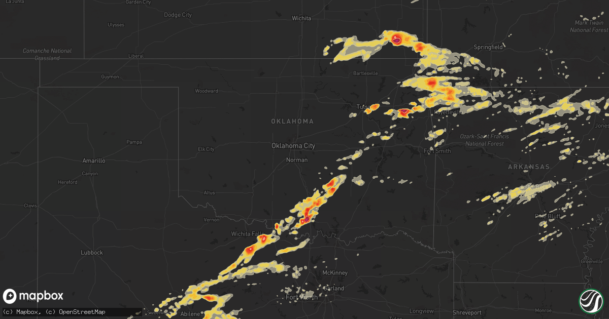 Hail map on May 22, 2011