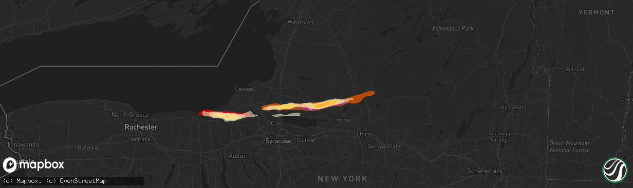 Hail map in Camden, NY on May 22, 2013