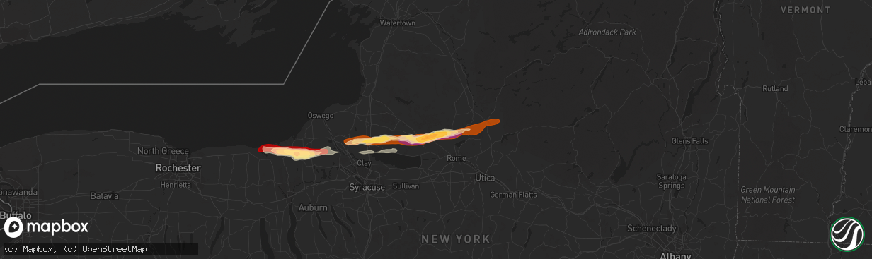 Hail map in Taberg, NY on May 22, 2013